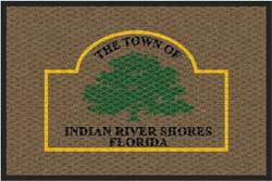 2' x 3' (24" x 35")  Berber Impressions HD INDIAN RIVER  Indoor-Outdoor Logo Mat