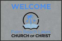 4' x 6' (45" x 69") ColorStar Impressions PALM BEACH LAKES  Indoor Logo Mat
