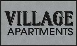 3' x 5' ( 35" x 59" ) ColorStar Impressions VILLAGE APARTMENTS   Indoor Logo Mat
