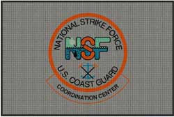 4' x 6' (45" x 69") Waterhog Impressions HD NATIONAL STRIKE FORCE  Indoor-Outdoor Logo Mat