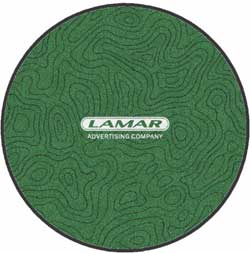 6' Round (68" inches) Digiprint HD Custom Shape  LAMAR  Indoor Logo Mat