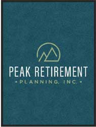 3' x 4' (35" x 47") ColorStar Impressions  PEAK RETIREMENT  Indoor Logo Mat