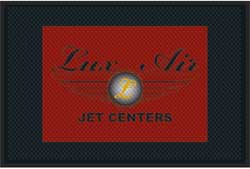 4' x 6' (45" x 69") Superscrape Impressions LUX AIR  Rubber Logo Mat