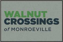 4' x 6' (45" x 69") Waterhog Inlay WALNUT CROSSING  Indoor /Outdoor Logo Mat