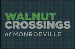 4' x 6' (45" x 69") Waterhog Inlay WALNUT CROSSING  Indoor /Outdoor Logo Mat