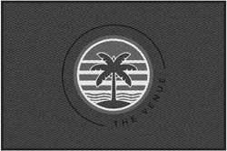 4' x 6' (45" x 69") Berber Impressions HD THE VENUE   Indoor/Outdoor Logo Mat