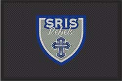 4' x 6' (45" x 69") Superscrape Impressions SRIS  Rubber Logo Mat