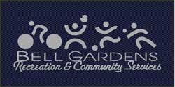 3' x 6' (35" x 69") Berber Impressions HD  BELL GARDENS  Indoor/Outdoor Logo Mat