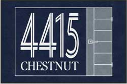 4' x 6' (45" x 69") ColorStar Impressions  4415 CHESTNUT Indoor Logo Mat