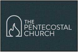 4' x 6' (45" x 69") Waterhog Inlay THE PENTECOSTAL CHURCH  Indoor /Outdoor Logo Mat