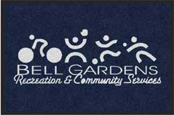 2' x 3' ( 24" x 35" ) ColorStar Impressions BELL GARDENS  Indoor Logo Mat