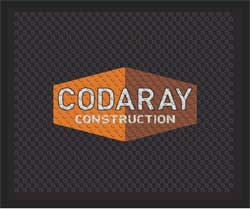 2'6" x 3' (30" x 35") Superscrape Impressions CODARAY  Rubber Logo Mat