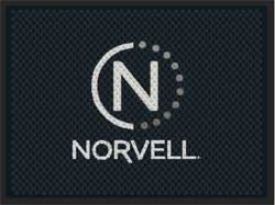3' x 4' (34" x 45") Superscrape Impressions  NORVELL  Rubber Logo Mat