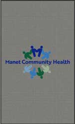 6' x 10' (68" x 119") Waterhog Impressions HD MANET COMMUNITY HEALTH Indoor/Outdoor Logo Mat