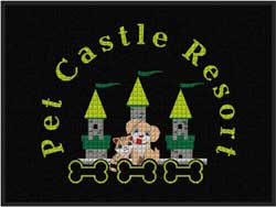3' x 4' (35" x 45") Waterhog Impressions HD PET CASTLE RESORT  Indoor-Outdoor Logo Mat