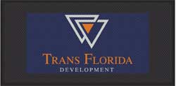 4' x 8' (45" x 95") Superscrape Impressions  TRANS FLORIDA  Rubber Logo Mat