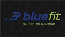 4' x 7' ( 45" x 83") ColorStar Impressions BLUEFIT  Indoor Logo Mat