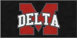 3' x 6' (35" x 69") ColorStar Impressions M DELTA  Indoor Logo Mat