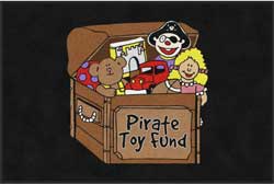 4' x 6' (45" x 69") ColorStar Impressions  PIRATE TOY FUND Indoor Logo Mat