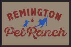 4' x 6' (45" x 69") Floor Impressions  REMINGTON  Rubber Logo Mat