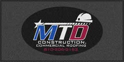 3' x 6' (35" x 69") Berber Impressions HD MTD CONSTRUCTION  Indoor/Outdoor Logo Mat