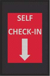 4' x 6' (45" x 69") Superscrape Impressions SELF CHECK IN  Rubber Logo Mat