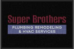 2' x 3' ( 22" x 35") Waterhog Impressions HD SUPER BROTHERS  Indoor/Outdoor logo mat