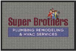 2' x 3' ( 22" x 35") Waterhog Impressions HD SUPER BROTHERS  Indoor/Outdoor logo mat