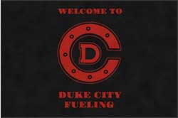6' x 9' (68" x 106") ColorStar Impressions DUKE CITY FUELING Indoor Logo Mat