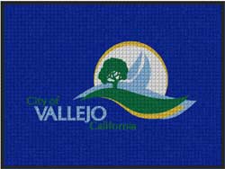 3' x 4' (35" x 45") Waterhog Impressions HD CITY OF VALLEJO Indoor-Outdoor Logo Mat