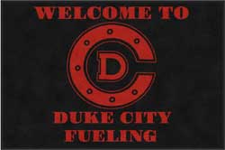 4' x 6' (45" x 69") ColorStar Impressions  DUKE CITY FUELING  Indoor Logo Mat