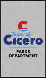 3' x 5' ( 35" x 59" ) ColorStar Impressions TOWN OF CICERO  Indoor Logo Mat