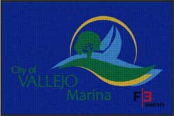 4' x 6' (45" x 69") Waterhog Impressions HD CITY OF VALLEJO MARINA  Indoor-Outdoor Logo Mat
