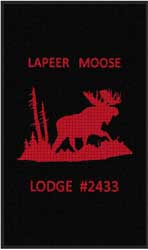 3' x 5' (35" x 58") Waterhog Impressions HD LAPEER MOOSE  Indoor/Outdoor Logo Mat