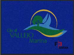 3' x 4' (35" x 45") Waterhog Impressions HD CITY OF VALLEJO MARINA Indoor-Outdoor Logo Mat
