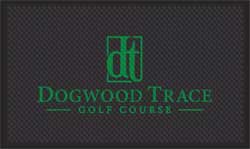 3' x 5' (35" x 56") Superscrape Impressions DOGWOOD Rubber Logo Mat