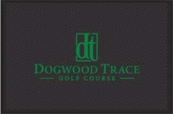 4' x 6' (45" x 69") Superscrape Impressions DOGWOOD  Rubber Logo Mat