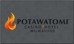 6' x 10' (68" x 119") ColorStar Impressions POTAWATOMI  Indoor Logo Mat