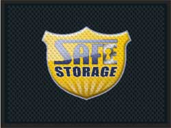 3' x 4' (34" x 45") Superscrape Impressions  SAFE STORAGE  Rubber Logo Mat