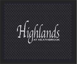2'6" x 3' (30" x 35") Superscrape Impressions HIGHLANDS Rubber Logo Mat