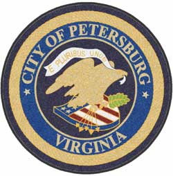 6' Round (68" inches) Digiprint HD Custom Shape CITY OF PETERSBURGH Indoor Logo Mat