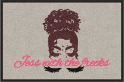 2' x 3' (24" x 35") Digiprint HD JESS WITH THE FRECKS  Indoor Logo Mat