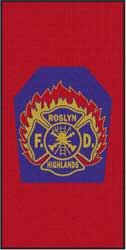 4' x 8' (45" x 95") Waterhog Impressions HD ROSLYN FIRE DEPT  Indoor/ Outdoor Logo Mat