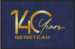 2' x 3' (24" x 35") Digiprint HD 140 Y BENETEAU  Indoor Logo Mat
