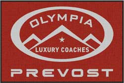 4' x 6' (45" x 69") Waterhog Inlay OLYMPIA PREVOST Indoor /Outdoor Logo Mat