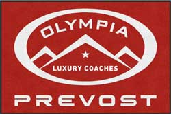 4' x 6' (45" x 69") ColorStar Impressions OLYMPIA PREVOST  Indoor Logo Mat