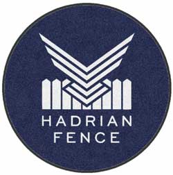 6' Round (68" inches) Digiprint HD Custom Shape HADRIAN FENCE  Indoor Logo Mat