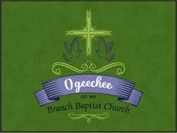 6' x 8' (68" x 95") ColorStar Impressions OGEECHEE  Indoor Logo Mat