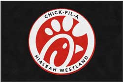 4' x 6' (45" x 69") Colorstar Impressions CHICK-FIL-A   Indoor Logo Mat