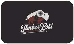 3' x 5' (33" x 60") Hog heaven impressions TIMBER LOST 5/8" Rubber Anti-Fatigue Logo Mat